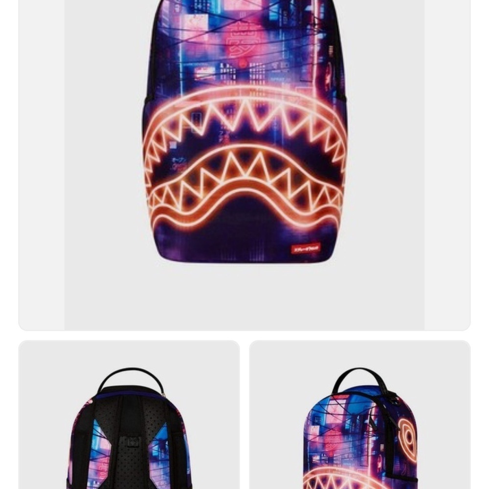 Sprayground Red and Blue Graphic Backpack - Picture 2 of 4